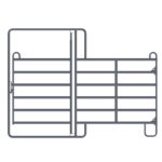 Texas panel s bránou – Mobilný plotový systém (2,4 m - 3,6 m)